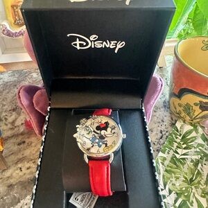 Disney Minnie Mouse Red Classic Watch By Accutime NIB